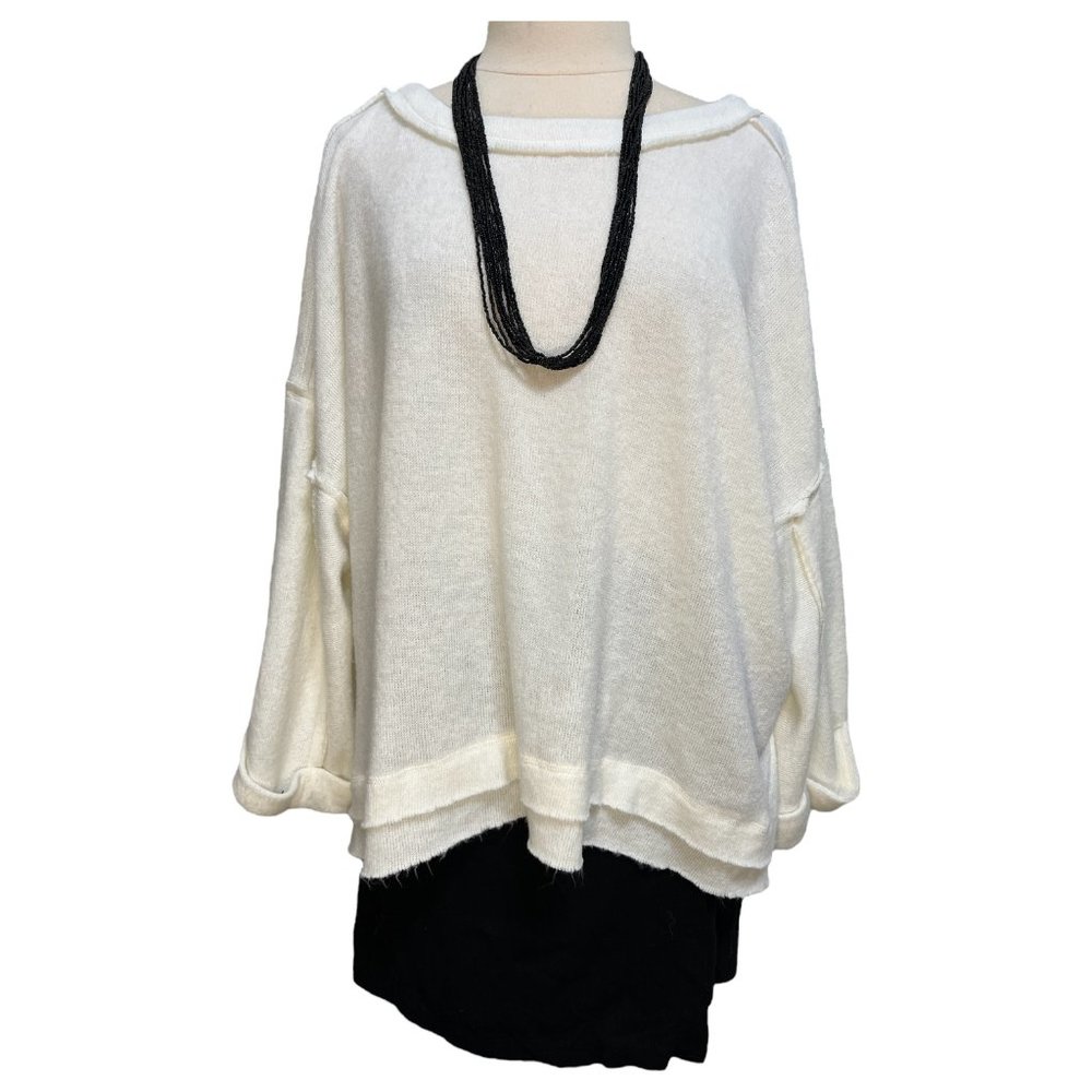 Lightweight cream oversized sweater